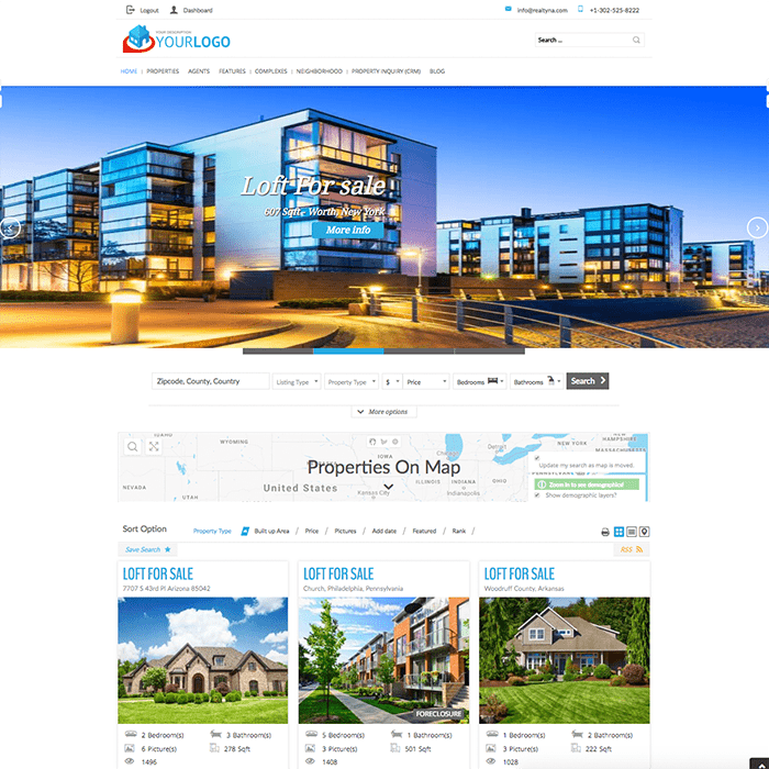 WPL PRO Demo WordPress Property Listing Plugin By Realtyna
